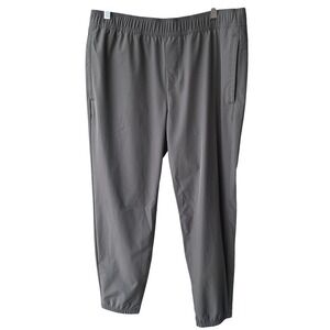 Soybu Commuter Jogger Pants Gray Elastic Waist Zipper Pockets Casual Size Large